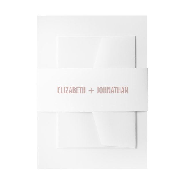 Simple Boho Dusty Rose Typografy Wedding Einladungsbanderole (Vorderseite Beispiel)