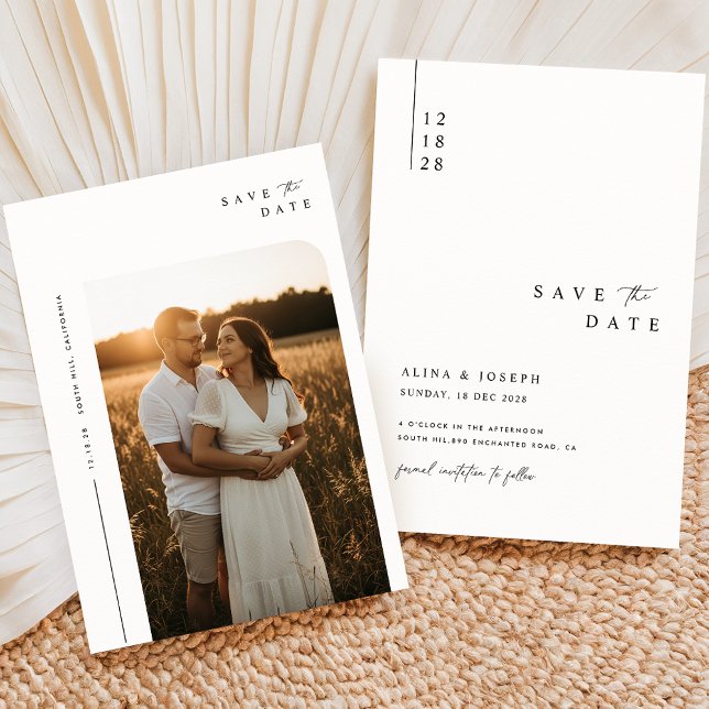 Simple Boho Elegant Save the Date Foto (Von Creator hochgeladen)