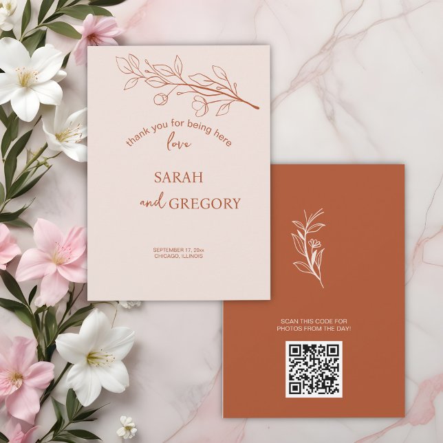 Simple Boho Floral Dankeschön Karte (Von Creator hochgeladen)