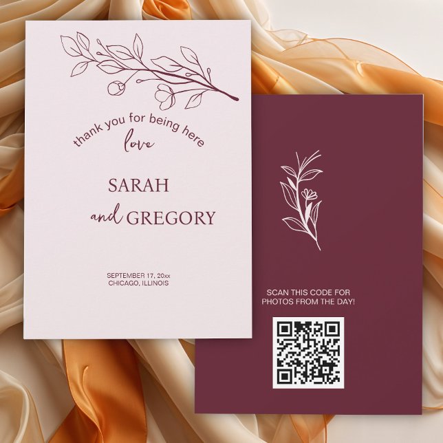 Simple Boho Floral Dankeschön Karte (Von Creator hochgeladen)