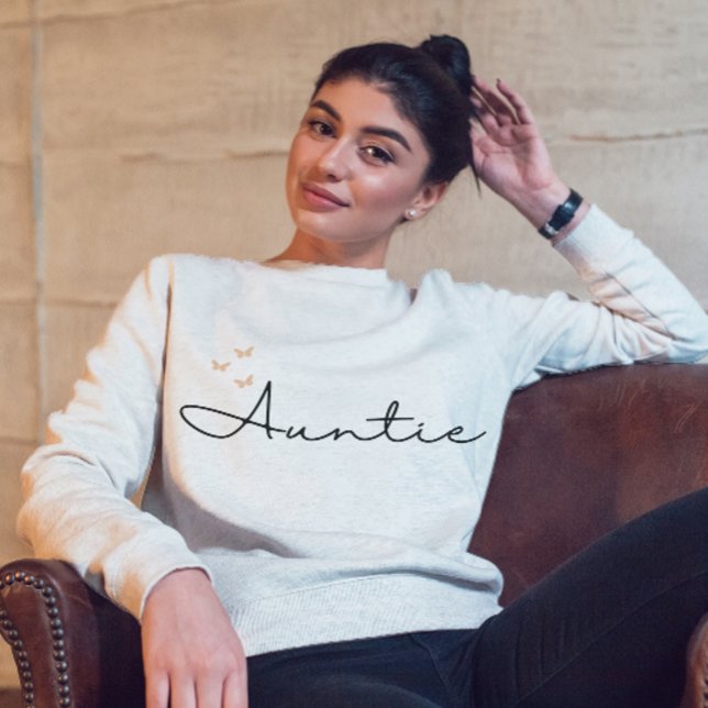 Simple Boho Orange Butterfells Tuntie Calligraphy Sweatshirt (Von Creator hochgeladen)