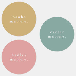 Simple Boho Rainbow Wassersicherer Name Etiketten