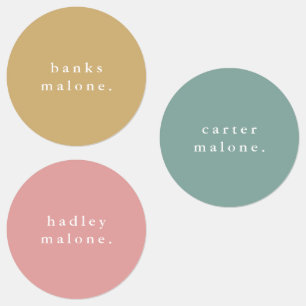 Simple Boho Rainbow Wassersicherer Name Etiketten