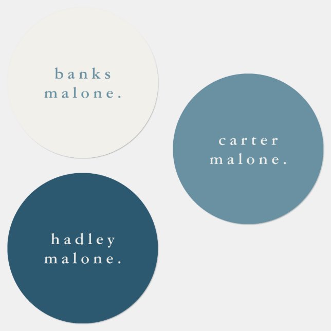 Simple Boho Rainbow Wassersicherer Name Etiketten (Gruppe)