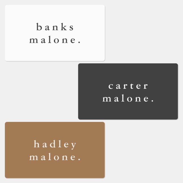 Simple Boho Rainbow Wassersicherer Name Etiketten (Gruppe)