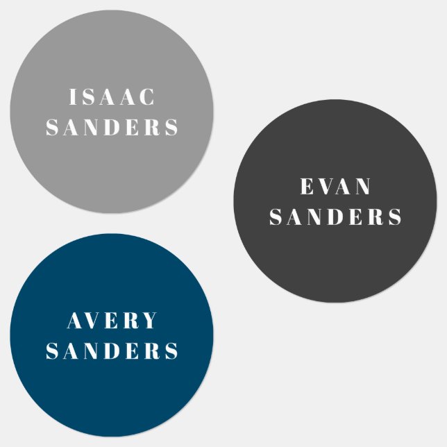 Simple Boho Rainbow Wassersicherer Name Etiketten (Gruppe)