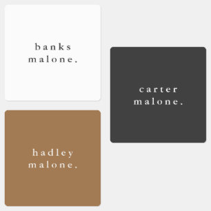 Simple Boho Rainbow Wassersicherer Name Etiketten