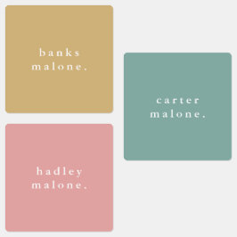 Simple Boho Rainbow Wassersicherer Name Etiketten