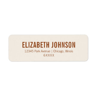 Simple Boho Terracotta Typografy Bridal Address L
