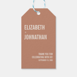Simple Boho Typografie Wedding Danke, dass Sie Gif Geschenkanhänger