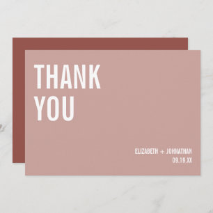 Simple Boho Typografy Wedding Vielen Dank Dankeskarte