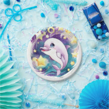 Simple Boho Underwater Dolphin Birthday