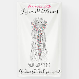 Simple Boho Wedding Hair Stylist Romantische Blume Banner