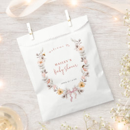 Simple Boho Wildblume Wreath Welcome Baby Dusche Geschenktütchen