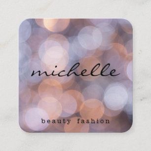 Simple Bokeh STYLIST Fotografie Mode Quadratische Visitenkarte