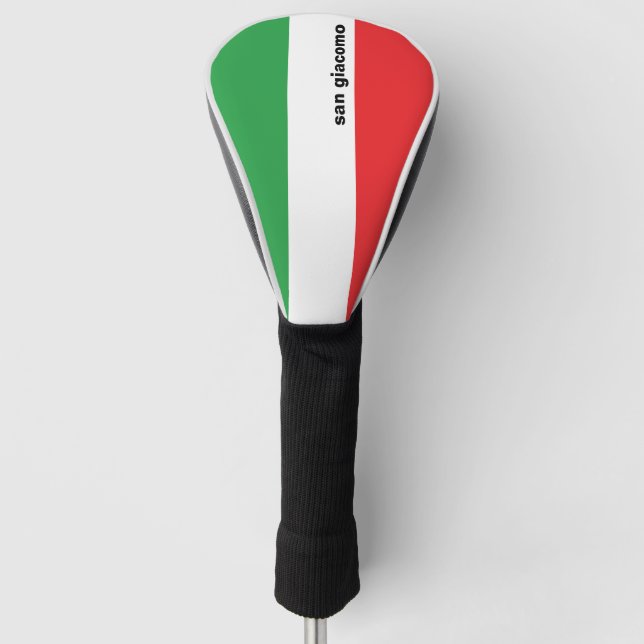 Simple Bold Italian Flag Personalized   Golf Head  Headcover (Vorderseite)