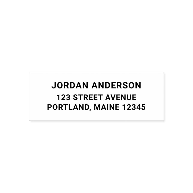 Simple Bold Modern Personal Return Address Permastempel (Design)