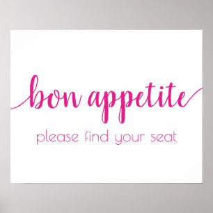 Simple Bon Appetit   Jedes Ereignis wird in Pink a Poster