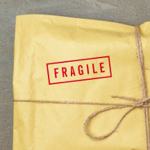 Simple Border Bold Red Fragile