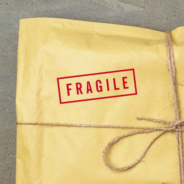 Simple Border Bold Red Fragile Permastempel (Von Creator hochgeladen)