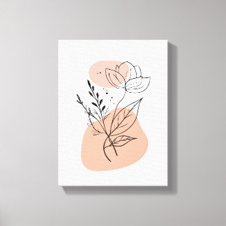 Simple Botanical Art Print – Faux Canvas Style Leinwanddruck