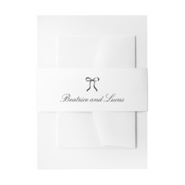 Simple Bow Classic Wedding Einladungsbanderole
