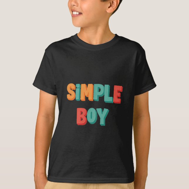 Simple Boy T - Shirt - Minimalistisches Design für (Vorderseite)