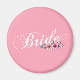 Simple Bride Floral Calligraphy | Magnet