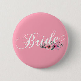 Simple Bride Floral Calligraphy | Schaltfläche But Button