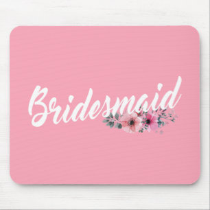 Simple Bridesmaid Wedding Calligraphy Mousepad