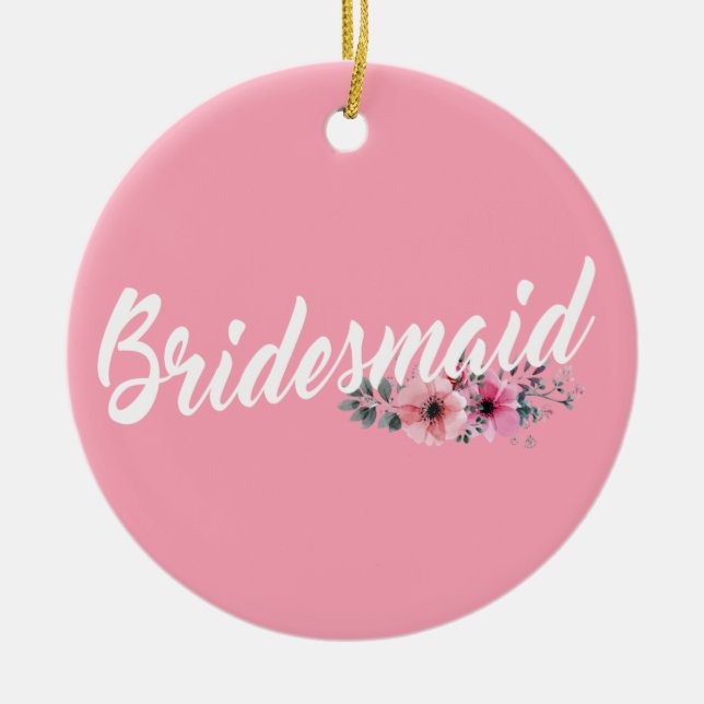 Simple Bridesmaid Wedding Calligraphy | Ornament (Vorne)