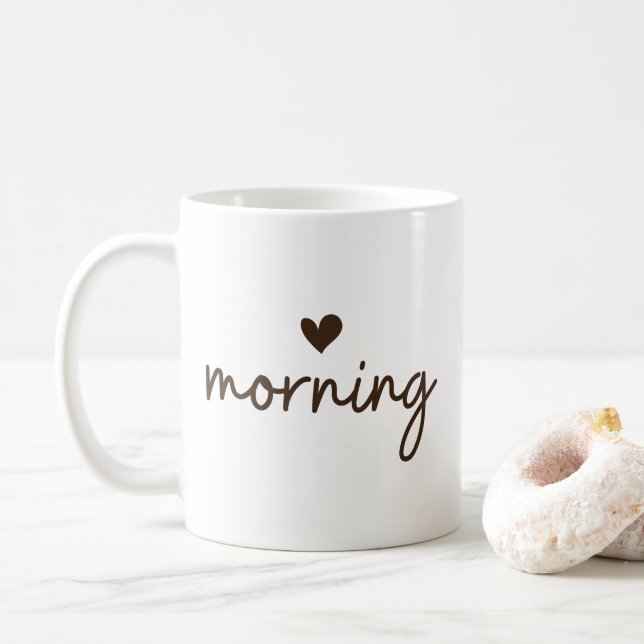 Simple Brown "Morning" Kaffeetasse (Mit Donut)