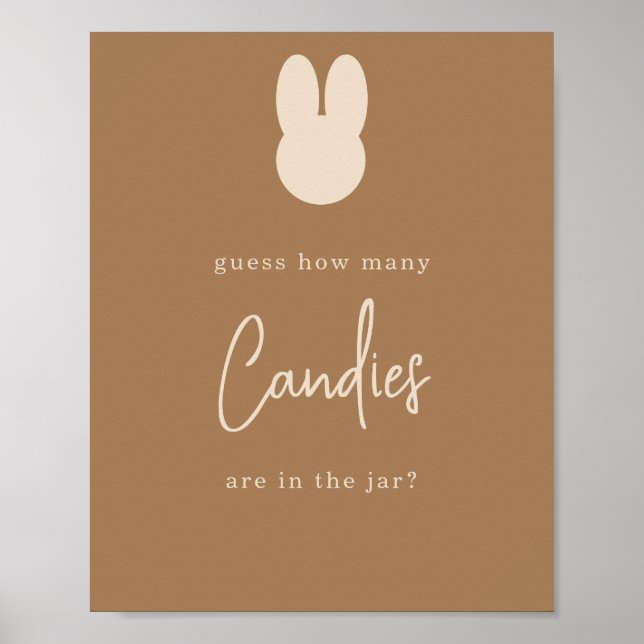 Simple Bunny Wie viele Bonbons Poster (Vorne)
