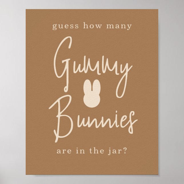 Simple Bunny Wie viele gummy bunnies Poster (Vorne)