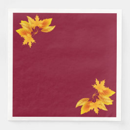 Simple Burgundy Gold Greeneration Herbstfeier Serviette
