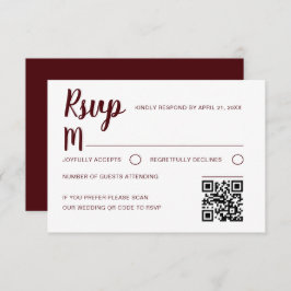 Simple Burgundy RSVP Wedding 