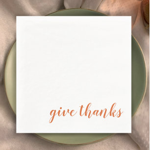 Simple Burnt Orange Give Danke Erntedank Serviette