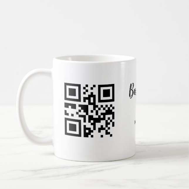 Simple business company website barcode QR add nam Kaffeetasse (Links)