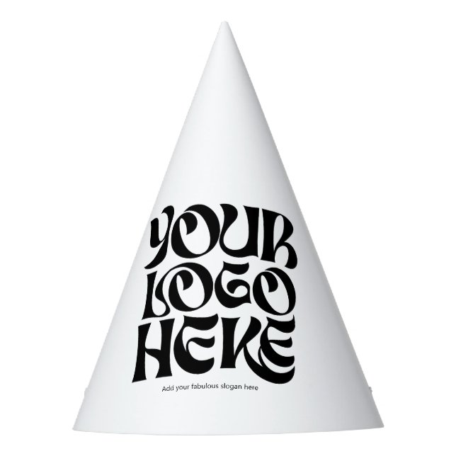 Simple Business Logo and Text Funny Partyhütchen (Vorderseite)