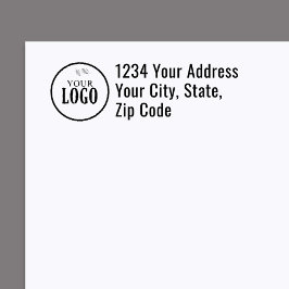 Simple Business Logo Custom Return Address Permastempel