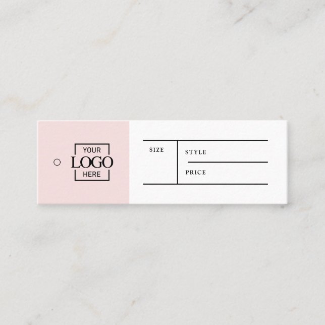 Simple Business Logo Label Clothing Price Hang Tag (Vorderseite)
