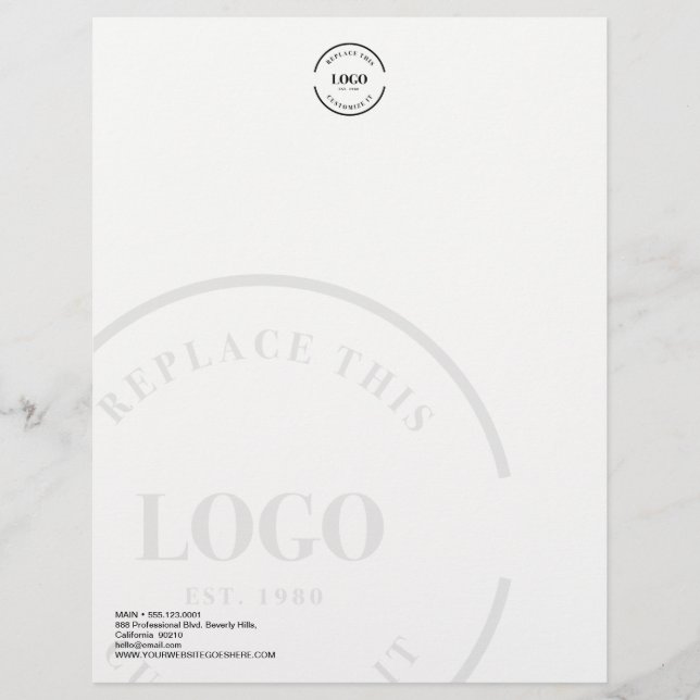Simple business logo letterhead watermark briefbogen (Vorderseite)
