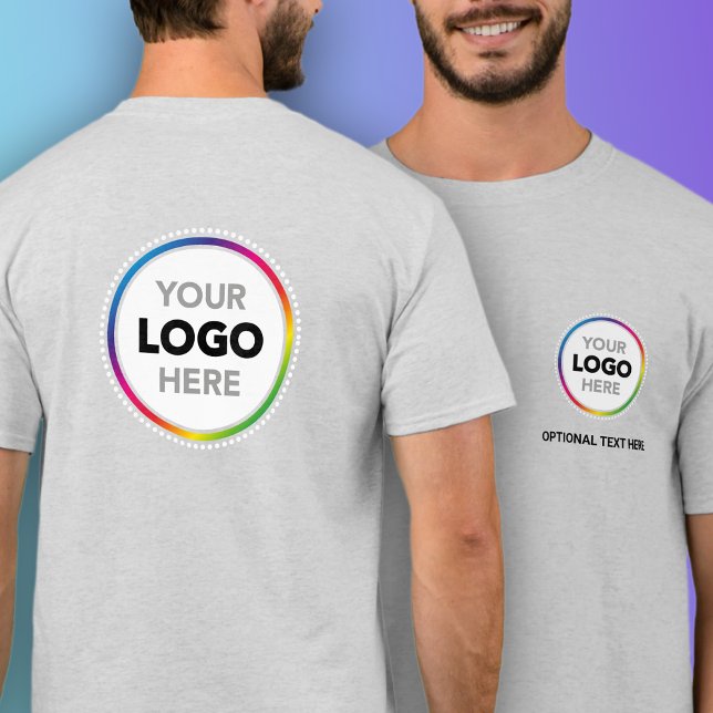 Simple Business Logo T-Shirt - Front & Back Print (Von Creator hochgeladen)