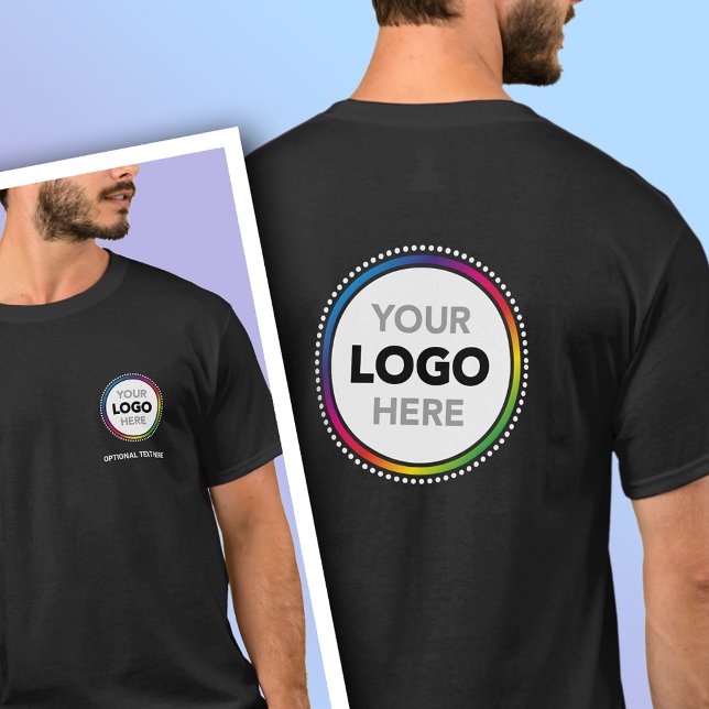 Simple Business Logo T-Shirt - Front & Back Print (Von Creator hochgeladen)