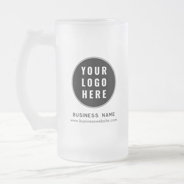 Simple Business Logo Website Custom Promotional Mattglas Bierglas (Links)