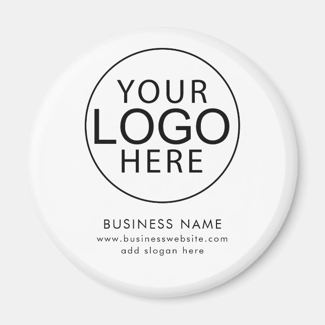 Simple Business Logo Website Modern Magnet (Vorne)