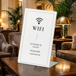 Simple Business  Wifi Password and Network  Sockelschild
