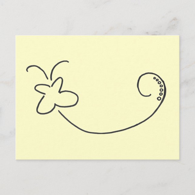 Simple Butterfly Postkarte (Vorderseite)