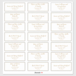 Simple Calligraphy|Gold Guest Address Labels