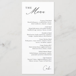 Simple Calligraphy Menu Menükarte